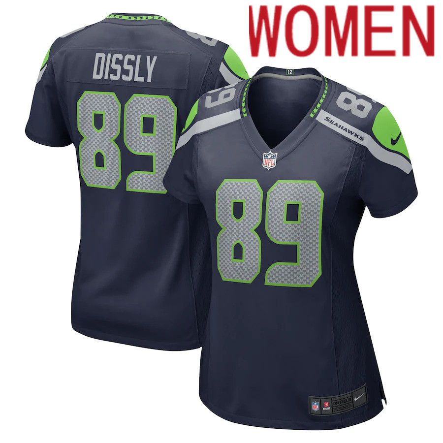 Women Seattle Seahawks #89 Will Dissly Nike College Navy Game NFL Jersey